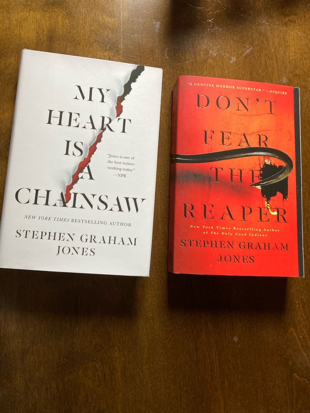 Stephen Graham Jones books Set - My Heart Is a Chainsaw & Don't Fear the Reaper